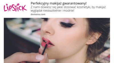 przykładowa kreacja web-push dla branży kosmetycznej